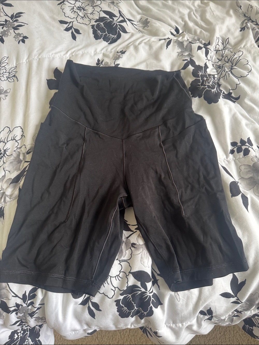 aerie Black High-Rise Bike Shorts